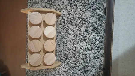 ست جا ادویه 8 پارچه مدل NU چوبی