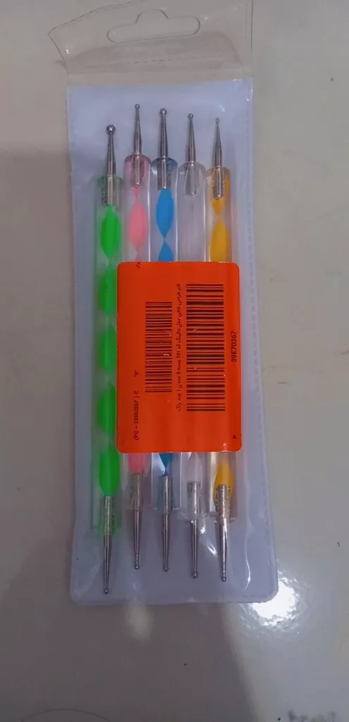 قلم طراحی ناخن مدل داتینگ کد T01 بسته 5 عددی