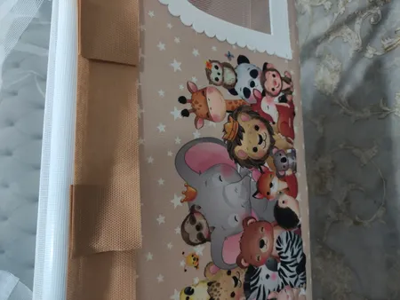 گهواره نوزاد شادی مدل مخمل طرح باغ وحش
