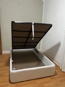 تخت خواب یک نفره آسایش باکس مدل AKA140 سایز 200 × 120 سانتی متر به همراه تشک طبی