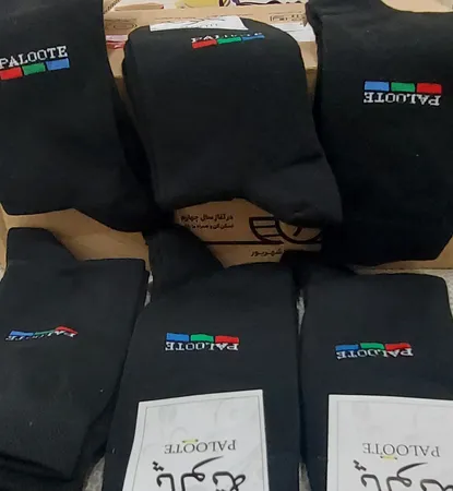 جوراب ساق بلند مردانه پالوته مدل PM-WIN-BLK-6666