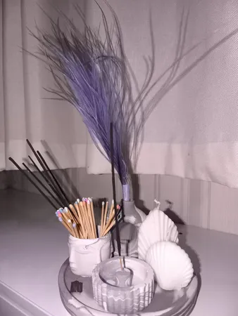 ست 6 تکه جاعودی و گلدان بتنی طرح دونات کد C07