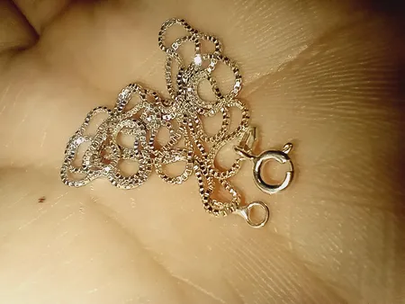 زنجیر نقره مردانه بازرگانی میلادی مدل  ونیزی کد ZR_078