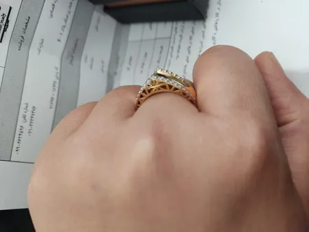 انگشتر طلا 18 عیار زنانه طلای مستجابی مدل  آوا کد 67037