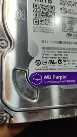 هارددیسک اینترنال وسترن دیجیتال مدل Purple WD10PURZ ظرفیت 1 ترابایت