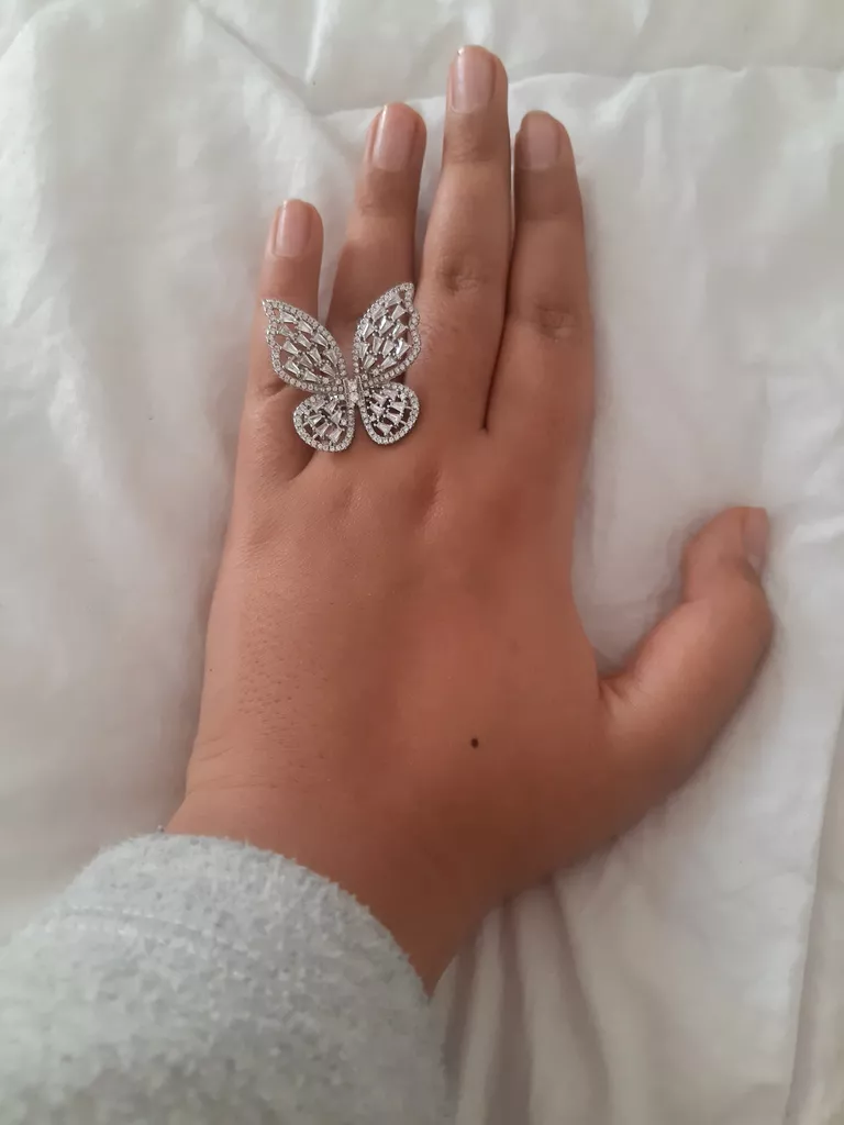 انگشتر زنانه طرح پروانه کد R3005