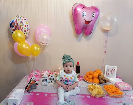 گیفت نوزادی طرح دندونی مدل MKids05A بسته 6 عددی