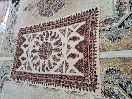 رومیزی قلمکار قلمکار صدر مدل بته جقه