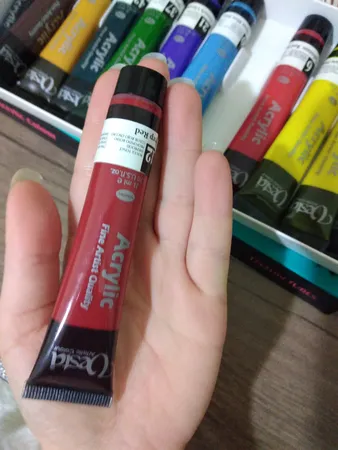 رنگ اکریلیک وستا 12 رنگ حجم 21 میلی لیتر