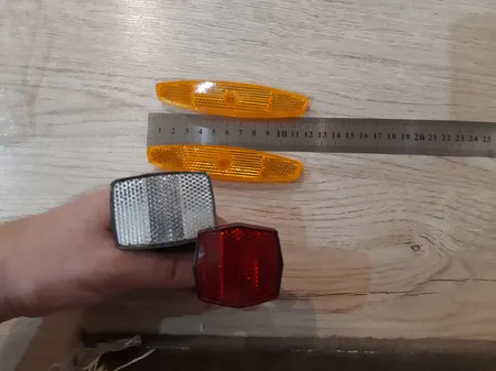 چراغ خطر دوچرخه مدل KH-4 مجموعه 4 عددی