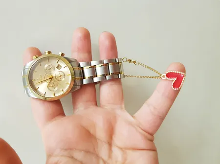 آویز ساعت زنانه مدل قلب کد kw10