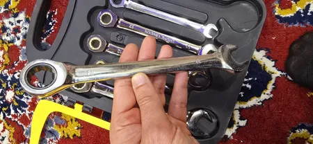 آچار یک سر تخت یک سر جغجغه ای جاب مدل J-10007 مجموعه 7 عددی