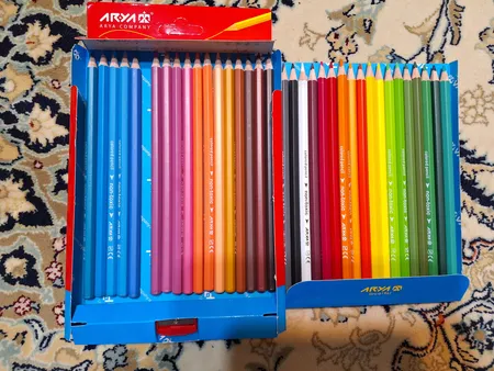مداد رنگی 36 رنگ آریا مدل 3018
