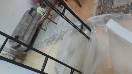 آینه مدل قدی فلزی طرح تاج پایه دار F-180