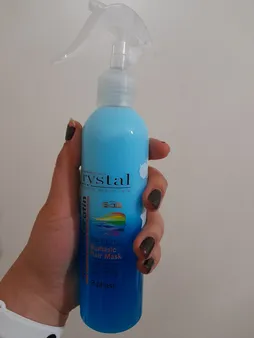 ماسک مو دو فاز آبی روزانه کریستال مدل Hydrolyzed Keratin حجم 250 میلی لیتر