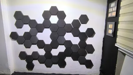 پنل آکوستیک اکوترپ مدل شش ضلعی hex12.12.4 بسته 24 عددی