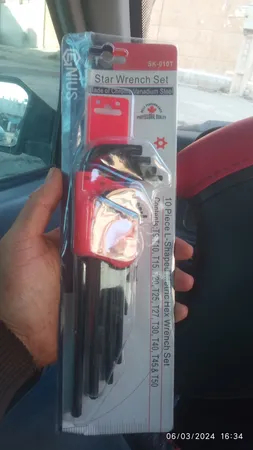 آچار آلن کارتی ستاره ای جنیوس تولز مدل SK-010S مجموعه 9 عددی