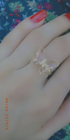 انگشتر زنانه مدل پروانه کریستالی کد 05