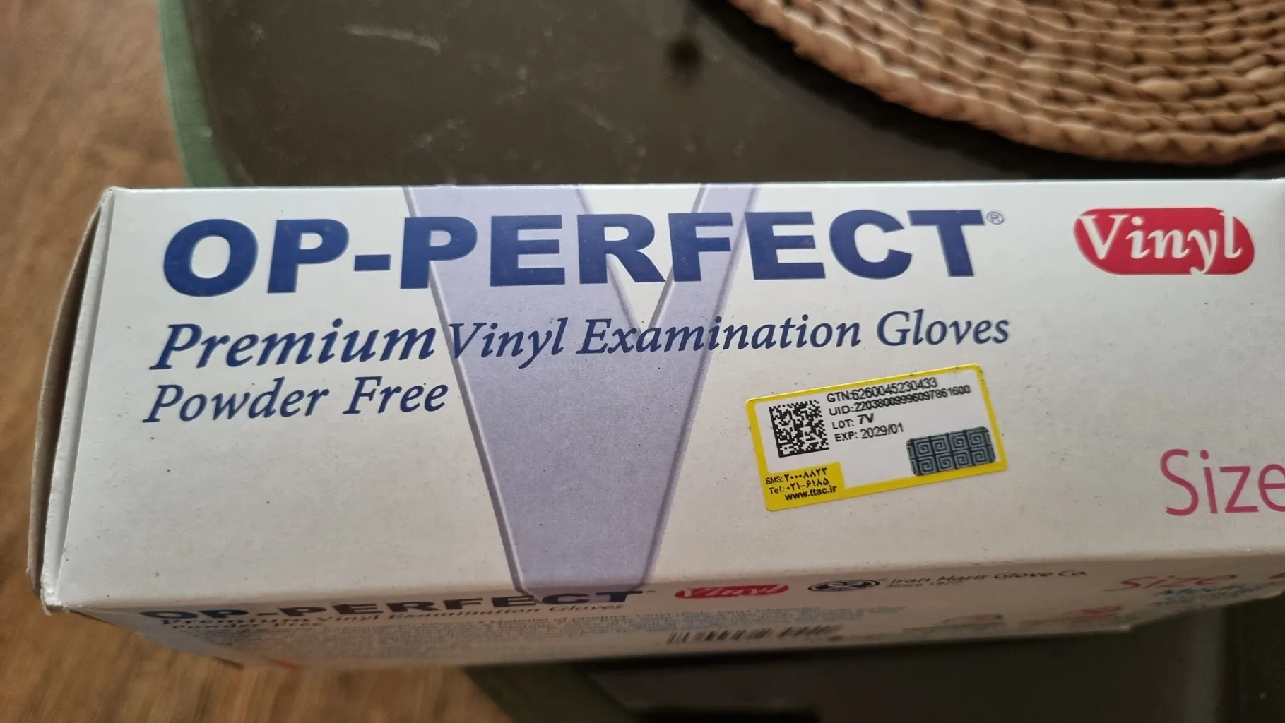 دستکش وینیل اپی پرفکت مدل 100 سایز لارج بسته 100 عددی