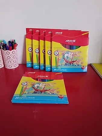 مداد رنگی 2+24 رنگ آریا مدل 3017