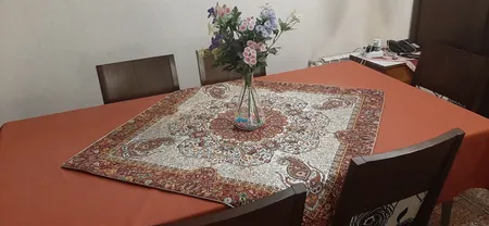 رومیزی ترمه نگین خاتم یزد طرح افشاری کد LMZR