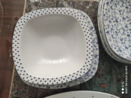 سرویس غذاخوری 27 پارچه چینی زرین ایران مدل کواترو ورنیکا درجه یک