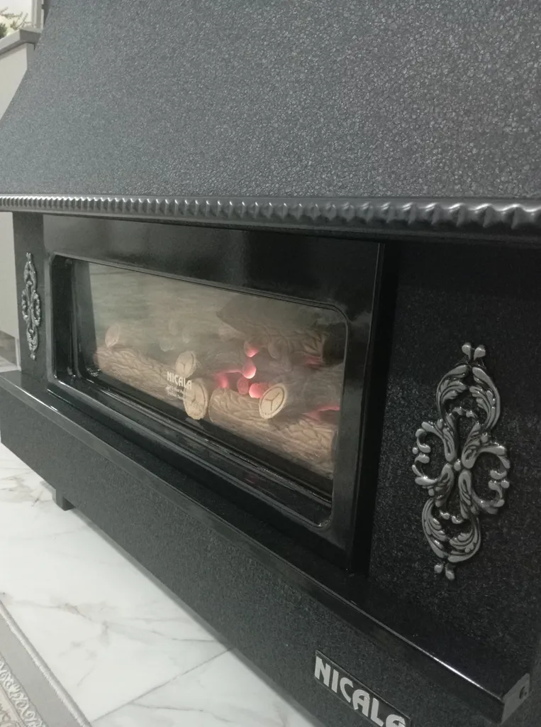 بخاری گازی شومینه ای نیک کالا مدل نفیس MC30