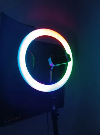 رینگ لایت مدل MJ26-RGB به همراه پایه