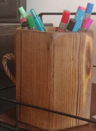 جامدادی رومیزی چوبینو مدل چوبی