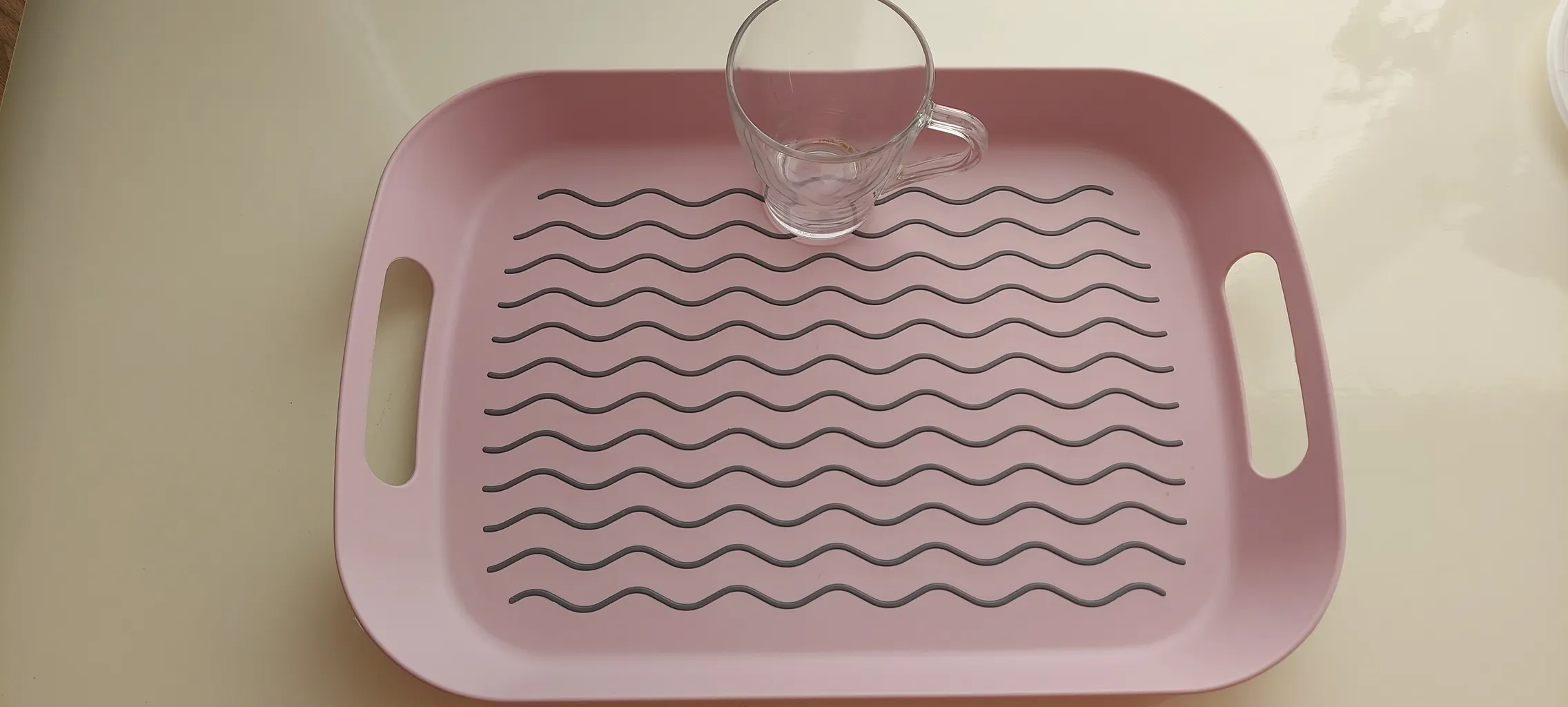 سینی رزگلد طرح موج‌ دار مدل لیزنی کد 2370