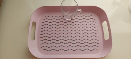 سینی رزگلد طرح موج‌ دار مدل لیزنی کد 2370