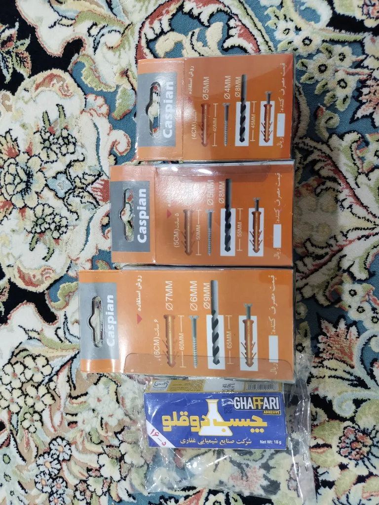 پیچ و رول پلاک کاسپین مدل DT-456 بسته 60 عددی