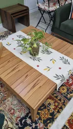 رومیزی چاپ دستی مدل پاییزی