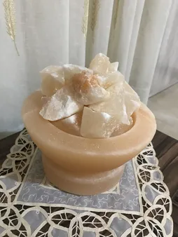 آباژور سنگ نمک طب سنگ طرح کاسه کد TA-50106