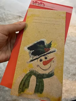 کارت پستال مدل آدم برفی تپلی کریسمس کد 09