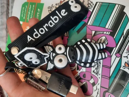 جاکلیدی دخترانه مدل سیلیکونی طرح گورخر