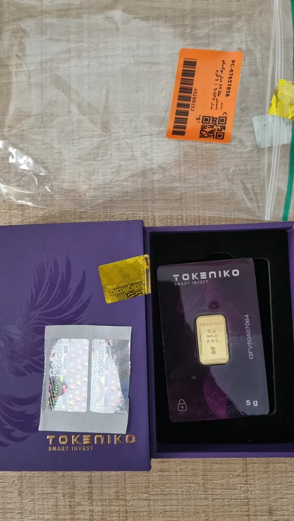 شمش طلا 24 عیار توکنیکو مدل GFV-5