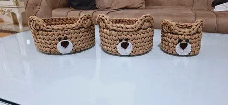 ارگانایزرکودک طرح خرسی مدل تریکو کد BEAR-02 مجوعه 3 عددی