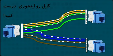 مبدل 1 به 2 RJ45 مدل RZ-12