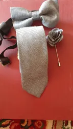 ست کراوات و پاپیون و گل کت هکس ایران مدل SET-KPG TS NKH