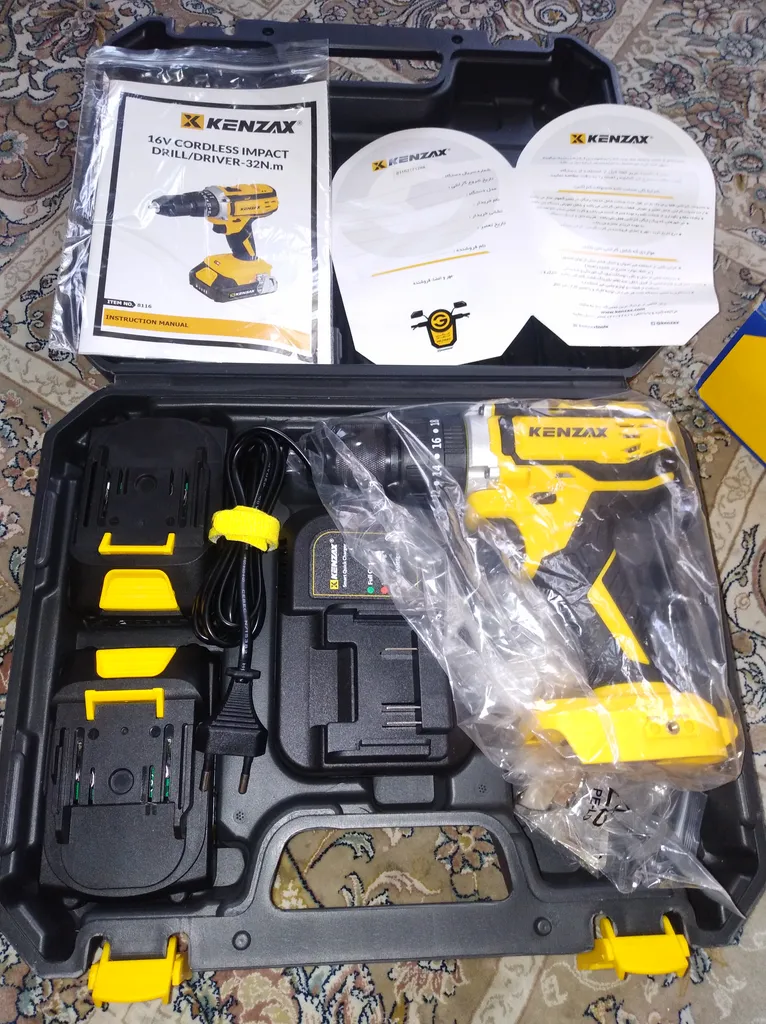 دریل پیچ گوشتی شارژی چکشی کنزاکس مدل 8116