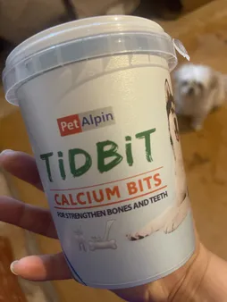 غذای تشویقی سگ تیدبیت مدل Calcium Bits وزن 180 گرم