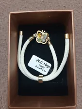 تجریه خرید دستبند طلا 18 عیار زنانه ناریا مدل پروانه و سنگ کد 02