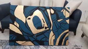 تجریه خرید تابلو نقاشی ورق طلا طرح کوبیسم کد 0079