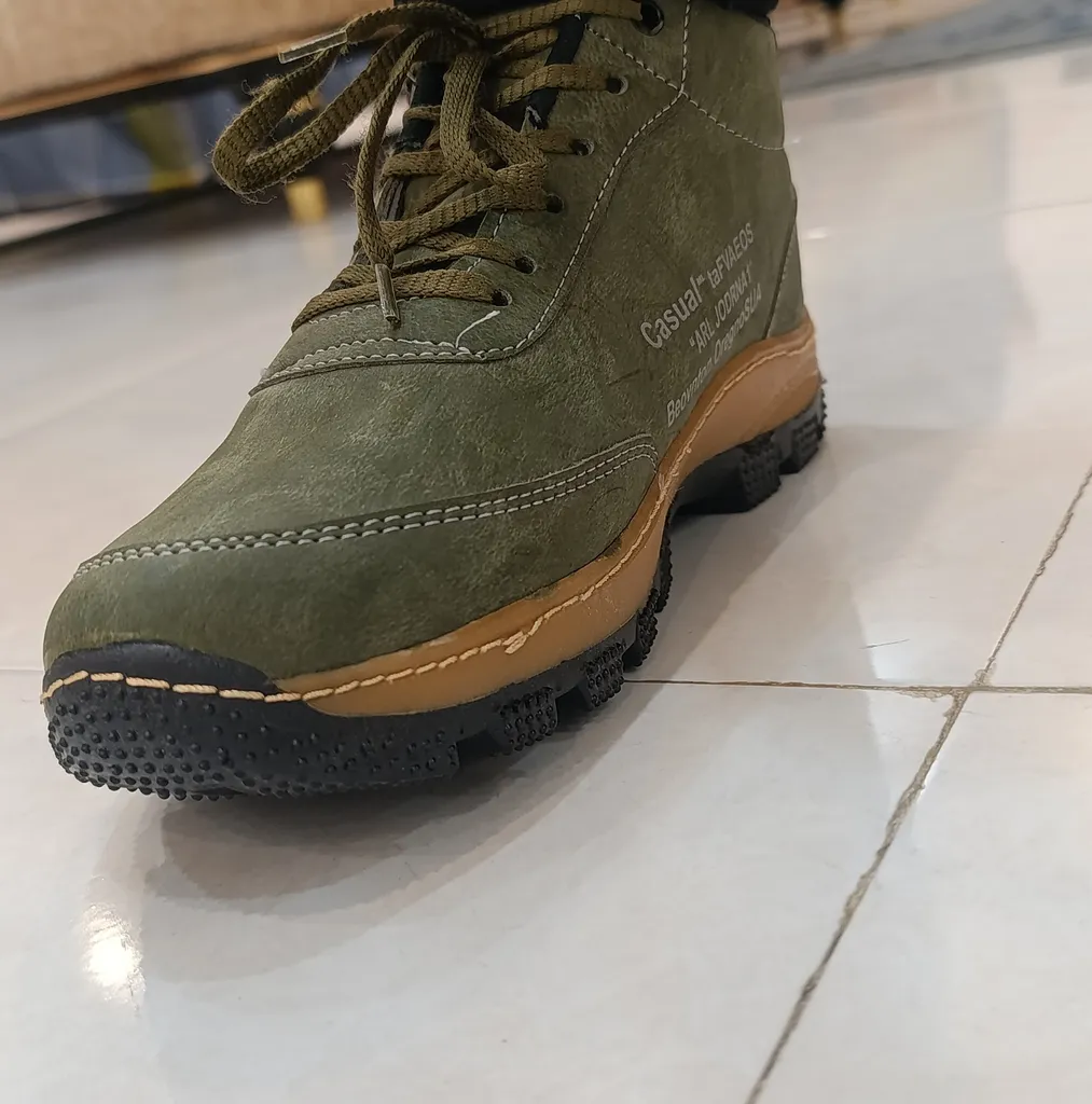 نیم بوت مردانه مدل 209008623 کوهستان طرح کلوین رنگ سبز تیره