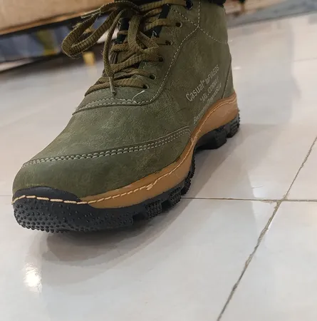 نیم بوت مردانه مدل 209008623 کوهستان طرح کلوین رنگ سبز تیره