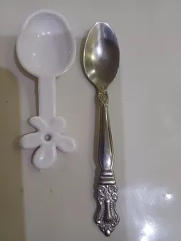 قاشق ادویه طرح گل بسته 12 عددی