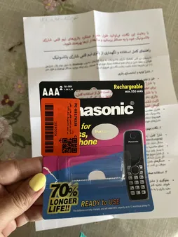 باتری نیم قلمی قابل شارژ تلفن بی سیم پاناسونیک مدل AAA