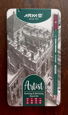 مداد طراحی آریا مدل Artist کد 005-3075 مجموعه 12 عددی
