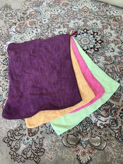 دستمال حوله ای میکروفایبر ضدخش تام کلین مدل Mfl300sx4 بسته 4 عددی